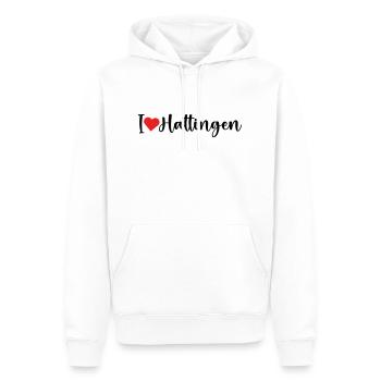 Hattingen I Love - Männer Premium Bio Hoodie - Weiß - Vorne - Nico (187cm)