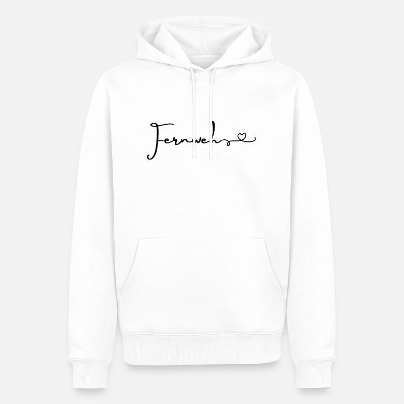 Errance... - Sweat à capuche Premium bio Homme - blanc