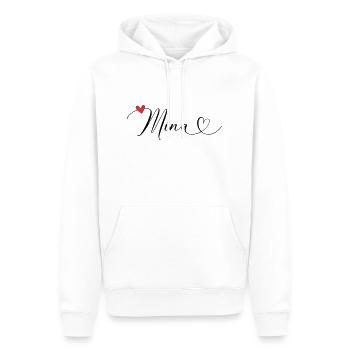 Mina Name Vorname Kalligrafieherz - Männer Premium Bio Hoodie - Weiß - Vorne - Nico (187cm)