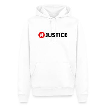 Justice - Männer Premium Bio Hoodie - Weiß - Vorne - Nico (187cm)