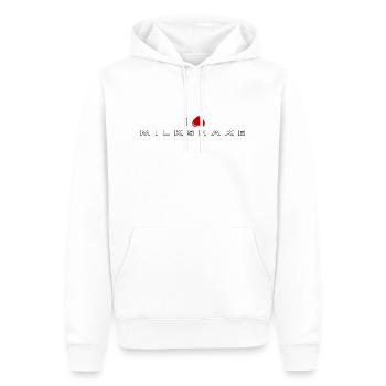 Je déteste le milkshake - Sweat à capuche Premium bio Homme - blanc - Devant - Nico (187cm)