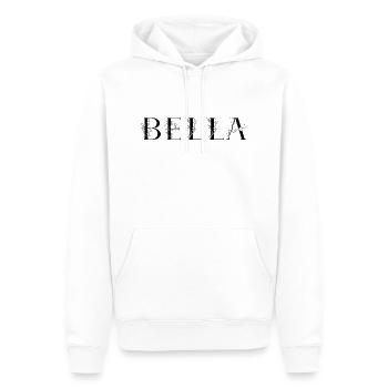 Name - Bella - Männer Premium Bio Hoodie - Weiß - Vorne - Nico (187cm)