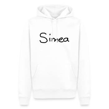 Simea - Sweat à capuche Premium bio Homme - blanc - Devant - Nico (187cm)