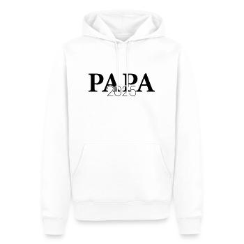 Papa 2025 - Männer Premium Bio Hoodie - Weiß - Vorne - Nico (187cm)