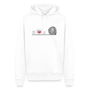 Stricken Stricken Häkeln Stricker - Männer Premium Bio Hoodie - Weiß - Vorne - Nico (187cm)