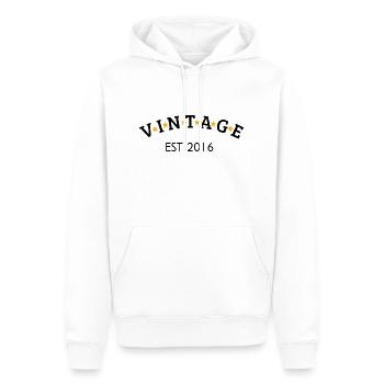 Jahrgang ist 2016 - Männer Premium Bio Hoodie - Weiß - Vorne - Nico (187cm)