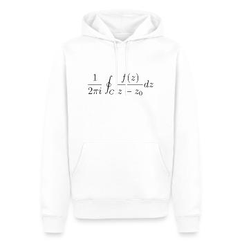 Théorème de Cauchy - Sweat à capuche Premium bio Homme - blanc - Devant - Nico (187cm)