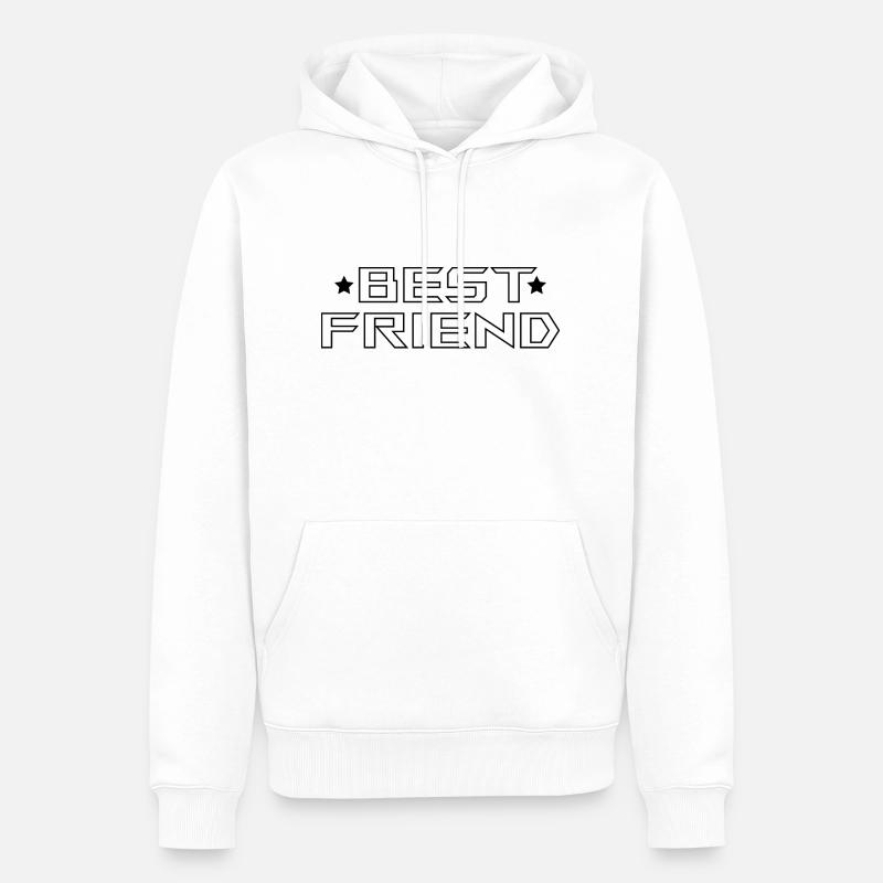 Meilleur ami Tshirt blanc - Sweat à capuche Premium bio Homme - blanc