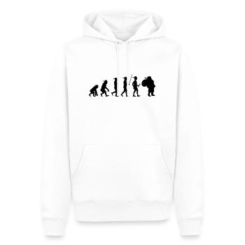évolution du chapeau du Père Noël - Sweat à capuche Premium bio Homme - blanc - Devant - Nico (187cm)