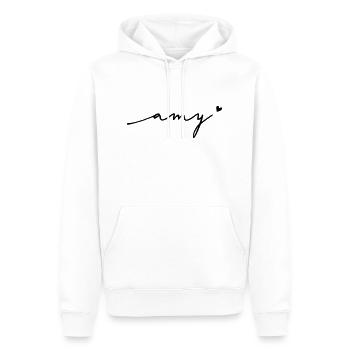Amy Schreibschrift Name - Männer Premium Bio Hoodie - Weiß - Vorne - Nico (187cm)