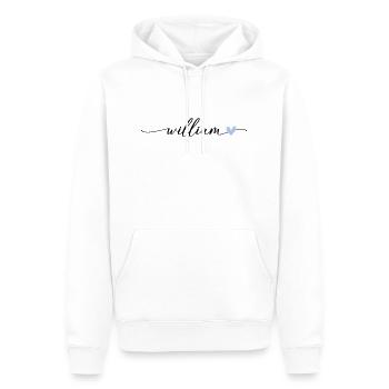 William Name Kalligrafie Schrift - Männer Premium Bio Hoodie - Weiß - Vorne - Nico (187cm)