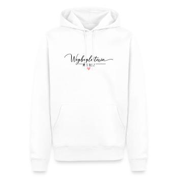 Wegbegleiterin mit Herz - Männer Premium Bio Hoodie - Weiß - Vorne - Nico (187cm)