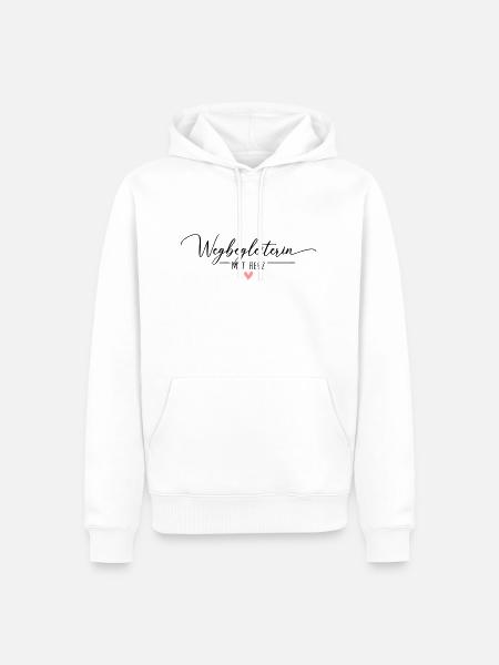 Wegbegleiterin mit Herz - Männer Premium Bio Hoodie - Weiß