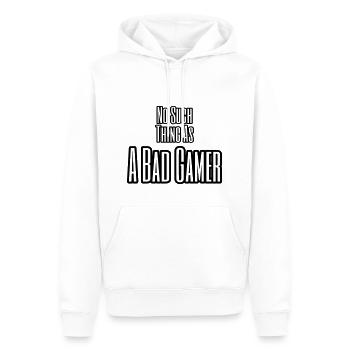 PAS DE MAUVAIS JOUEUR - Sweat à capuche Premium bio Homme - blanc - Devant - Nico (187cm)