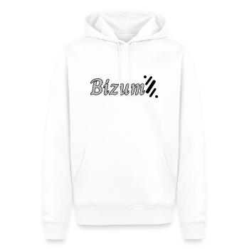 Bizum plus - Men’s Premium Organic Hoodie - white - Front - Nico (187cm)