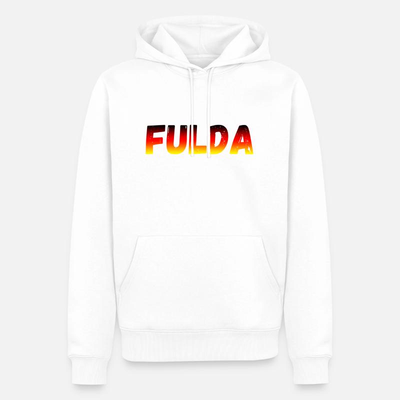Fulda - Sweat à capuche Premium bio Homme - blanc