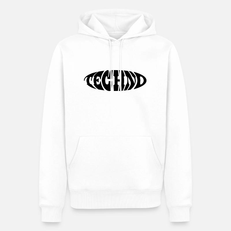 Techno Spruch Geschenk - Männer Premium Bio Hoodie - Weiß