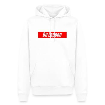 Du Lappen, beleidigung als Design - Männer Premium Bio Hoodie - Weiß - Vorne - Nico (187cm)