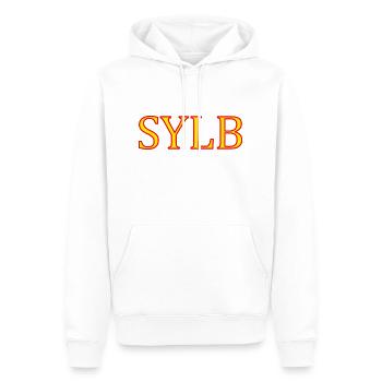 SYLB - Sweat à capuche Premium bio Homme - blanc - Devant - Nico (187cm)