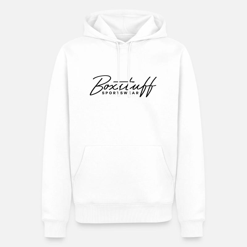 Box-Zeug - Männer Premium Bio Hoodie - Weiß