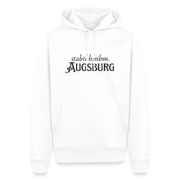Stabil bleiben Augsburg - Männer Premium Bio Hoodie - Weiß - Vorne - Nico (187cm)
