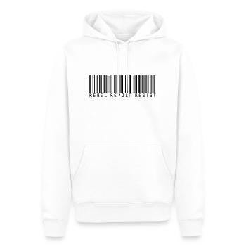 Révolte rebelle Résister - Sweat à capuche Premium bio Homme - blanc - Devant - Nico (187cm)