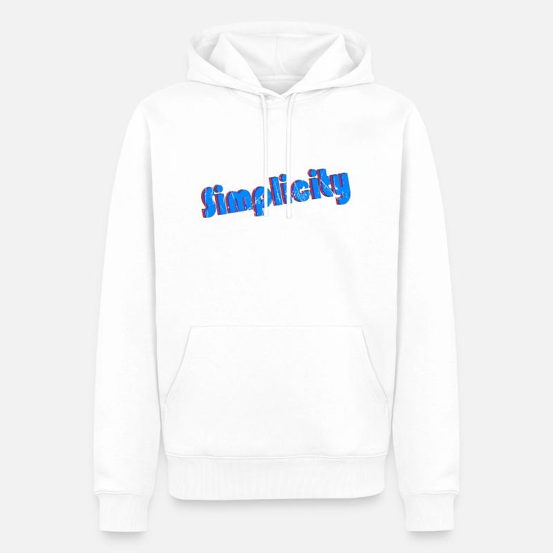 Conception de simplicité - Sweat à capuche Premium bio Homme - blanc