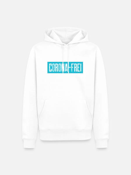 Corona-Frei - Männer Premium Bio Hoodie - Weiß