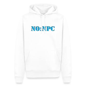 NoNpc - Männer Premium Bio Hoodie - Weiß - Vorne - Nico (187cm)