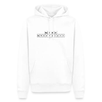 retrosequenziell (helle Stoffe) - Männer Premium Bio Hoodie - Weiß - Vorne - Nico (187cm)