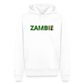 Drapeau Zambie - Sweat à capuche Premium bio Homme - blanc - Devant - Nico (187cm)