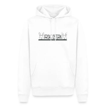 Frohe Ostern 🐰🌸 - Männer Premium Bio Hoodie - Weiß - Vorne - Nico (187cm)