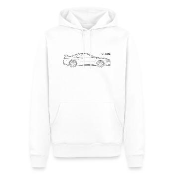 Skyline GT-R R34 - Sweat à capuche Premium bio Homme - blanc - Devant - Nico (187cm)