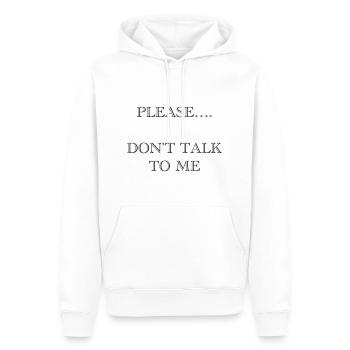 DONT TALK TO ME - Männer Premium Bio Hoodie - Weiß - Vorne - Nico (187cm)