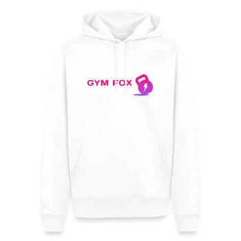GYM FOX - Motivating Gym and Fitness Designs - Men’s Premium Organic Hoodie - white - Front - Nico (187cm)