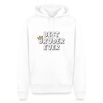 Meilleur frère de tous les temps - Sweat à capuche Premium bio Homme - blanc - Devant - Nico (187cm)