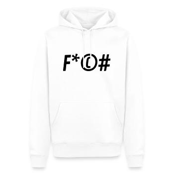 Lettrage FCK - Sweat à capuche Premium bio Homme - blanc - Devant - Nico (187cm)
