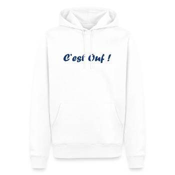 C'est ouf - Sweat à capuche Premium bio Homme - blanc - Devant - Nico (187cm)