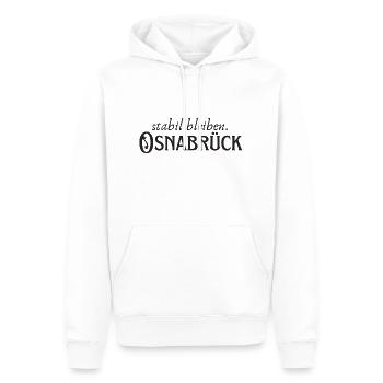 Stabil bleiben Osnabrück - Männer Premium Bio Hoodie - Weiß - Vorne - Nico (187cm)