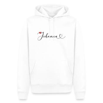 Johanna Name Vorname Kalligrafieherz - Männer Premium Bio Hoodie - Weiß - Vorne - Nico (187cm)