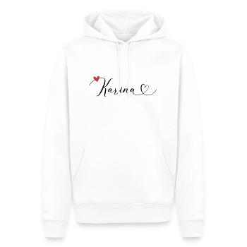 Karina Name Vorname Kalligrafieherz - Männer Premium Bio Hoodie - Weiß - Vorne - Nico (187cm)