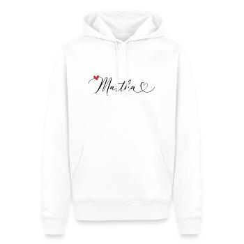 Martha Name Vorname Kalligrafieherz - Männer Premium Bio Hoodie - Weiß - Vorne - Nico (187cm)