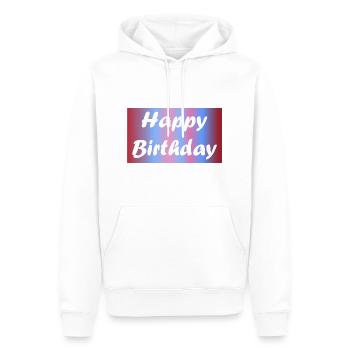 ALLES GUTE ZUM GEBURTSTAG. ALLES GUTE ZUM GEBURTSTAG. JAHRESTAG. - Männer Premium Bio Hoodie - Weiß - Vorne - Nico (187cm)
