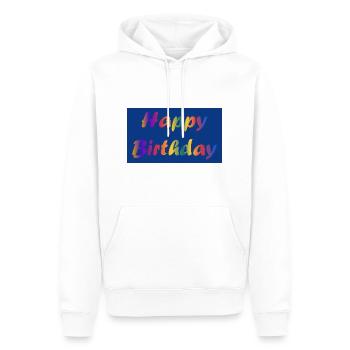 ALLES GUTE ZUM GEBURTSTAG. ALLES GUTE ZUM GEBURTSTAG. JAHRESTAG. - Männer Premium Bio Hoodie - Weiß - Vorne - Nico (187cm)