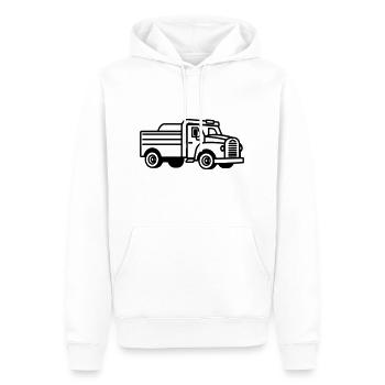 Camion - Sweat à capuche Premium bio Homme - blanc - Devant - Nico (187cm)