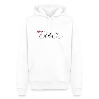Edda Name Vorname Kalligrafieherz - Männer Premium Bio Hoodie - Weiß - Vorne - Nico (187cm)