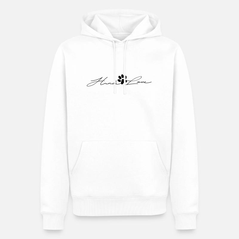 Hunde.Love - Männer Premium Bio Hoodie - Weiß