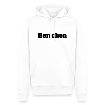 Herrchen - Männer Premium Bio Hoodie - Weiß - Vorne - Nico (187cm)