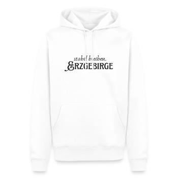 Rester stable Erzgebirge - Sweat à capuche Premium bio Homme - blanc - Devant - Nico (187cm)