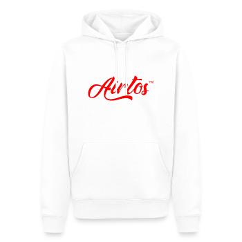 AT NEW - Men’s Premium Organic Hoodie - white - Front - Nico (187cm)